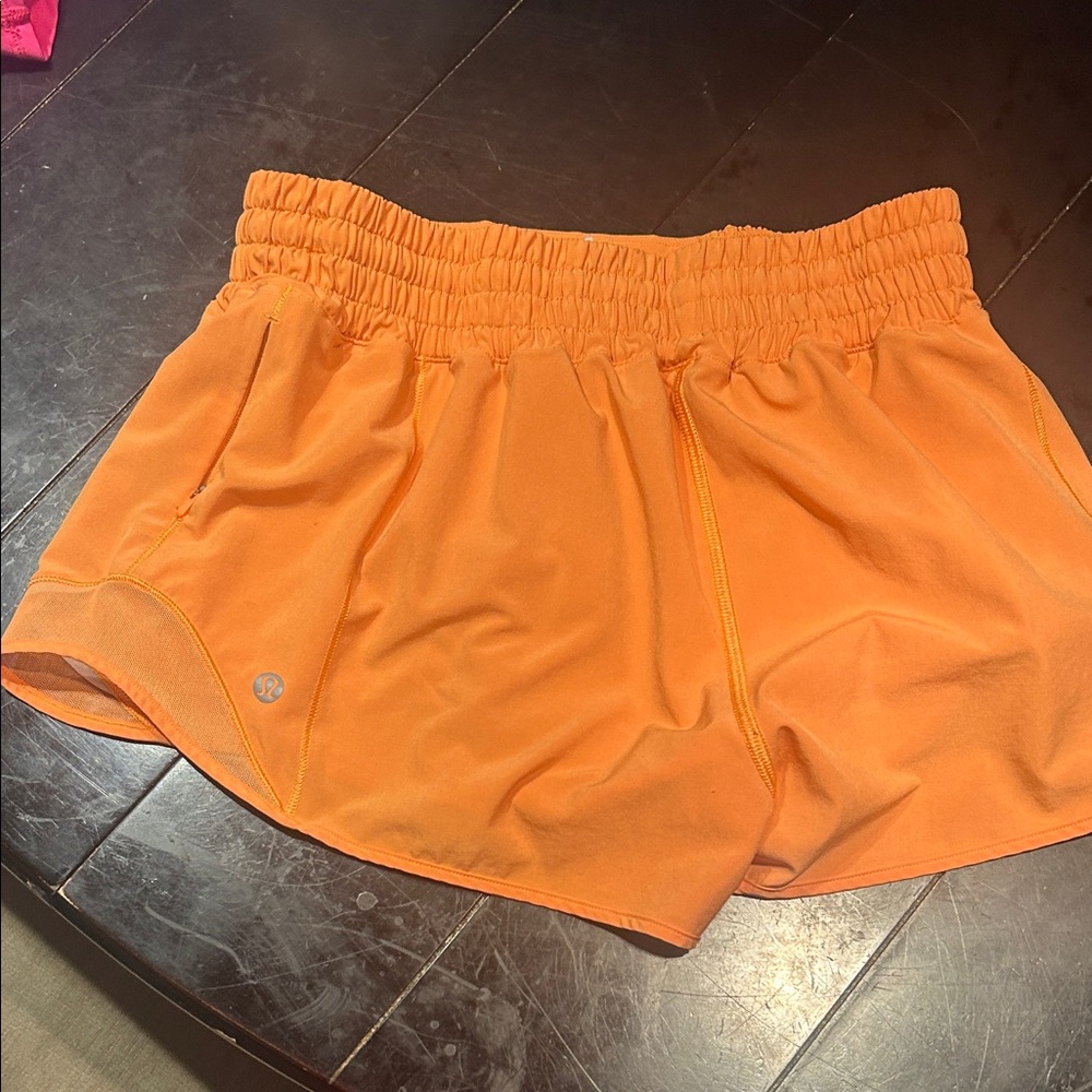 lululemon athletica Bright Orange Athletic Shorts